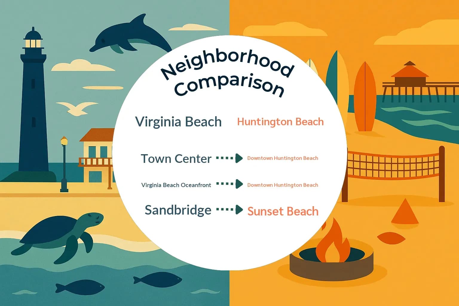 Virginia Beach vs Huntington Beach Neighborhood Comparison