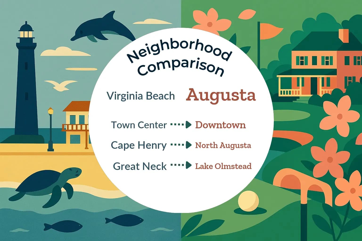 Virginia Beach vs Augusta Neighborhood Comparison