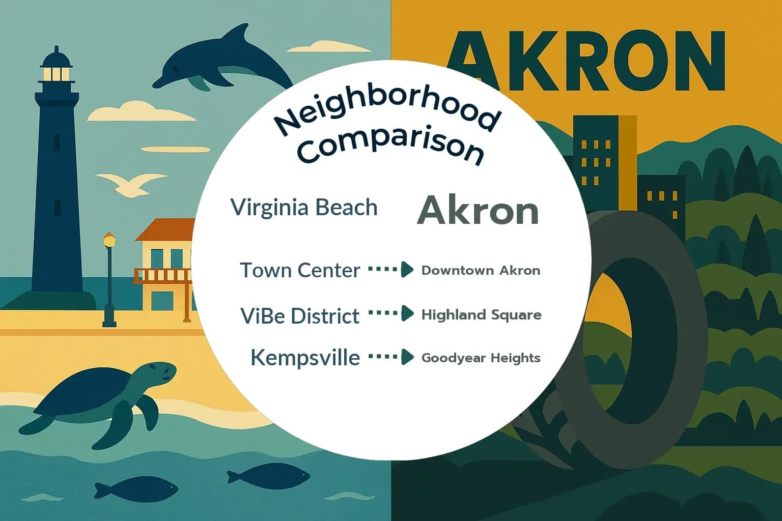 Virginia Beach vs Akron Neighborhood Comparison
