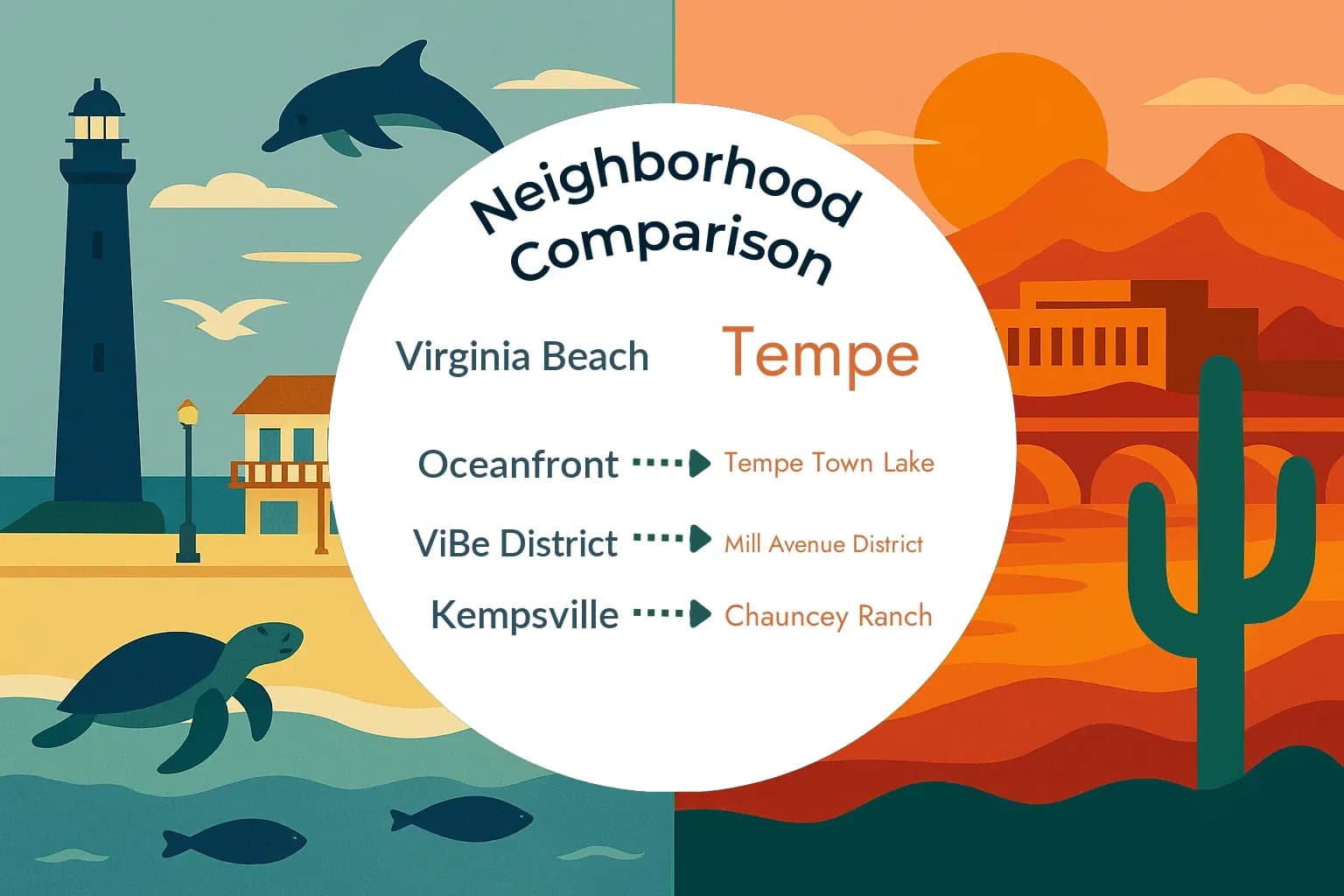 Virginia Beach vs Tempe Neighborhood Comparison