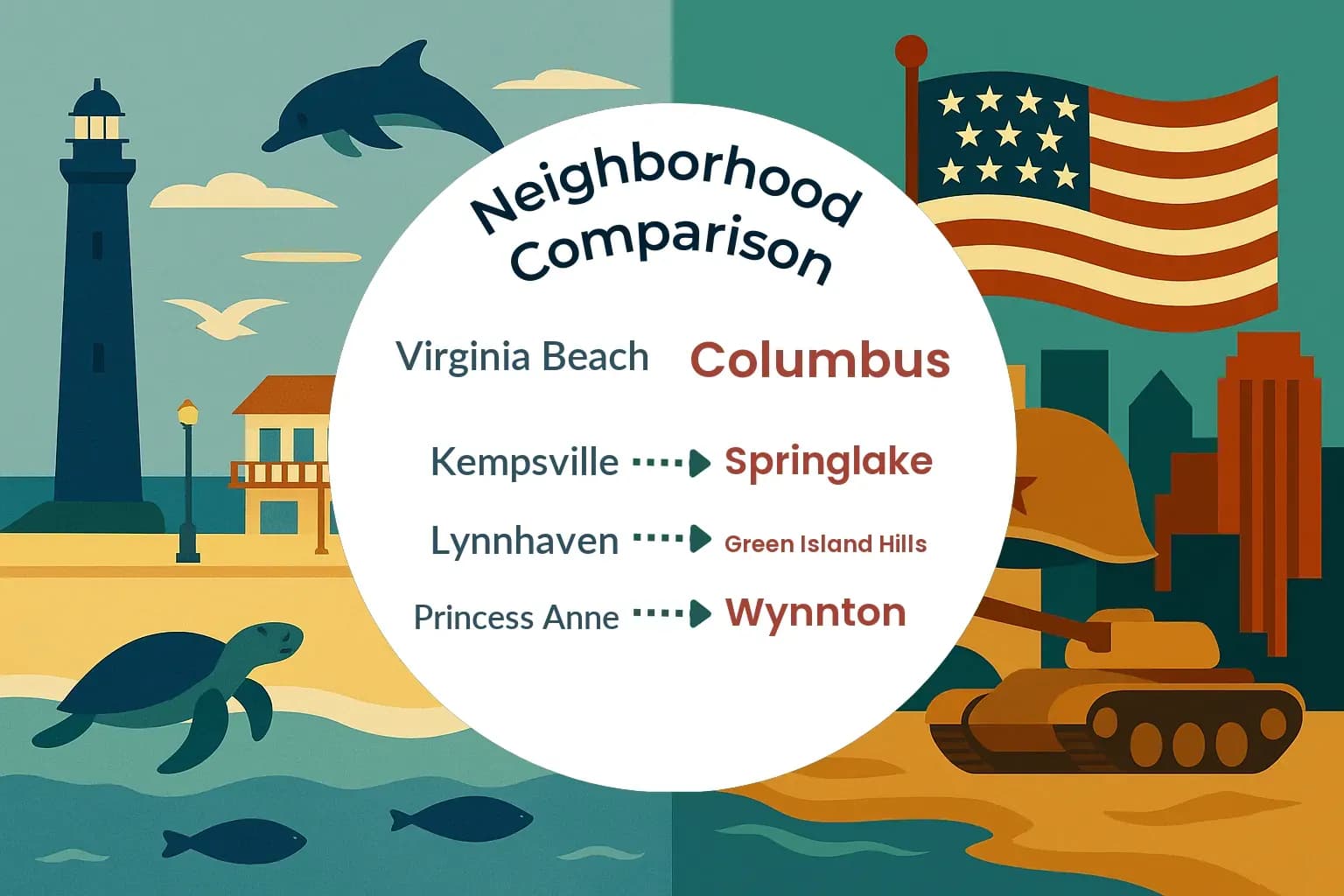Virginia Beach vs Columbus Neighborhood Comparison