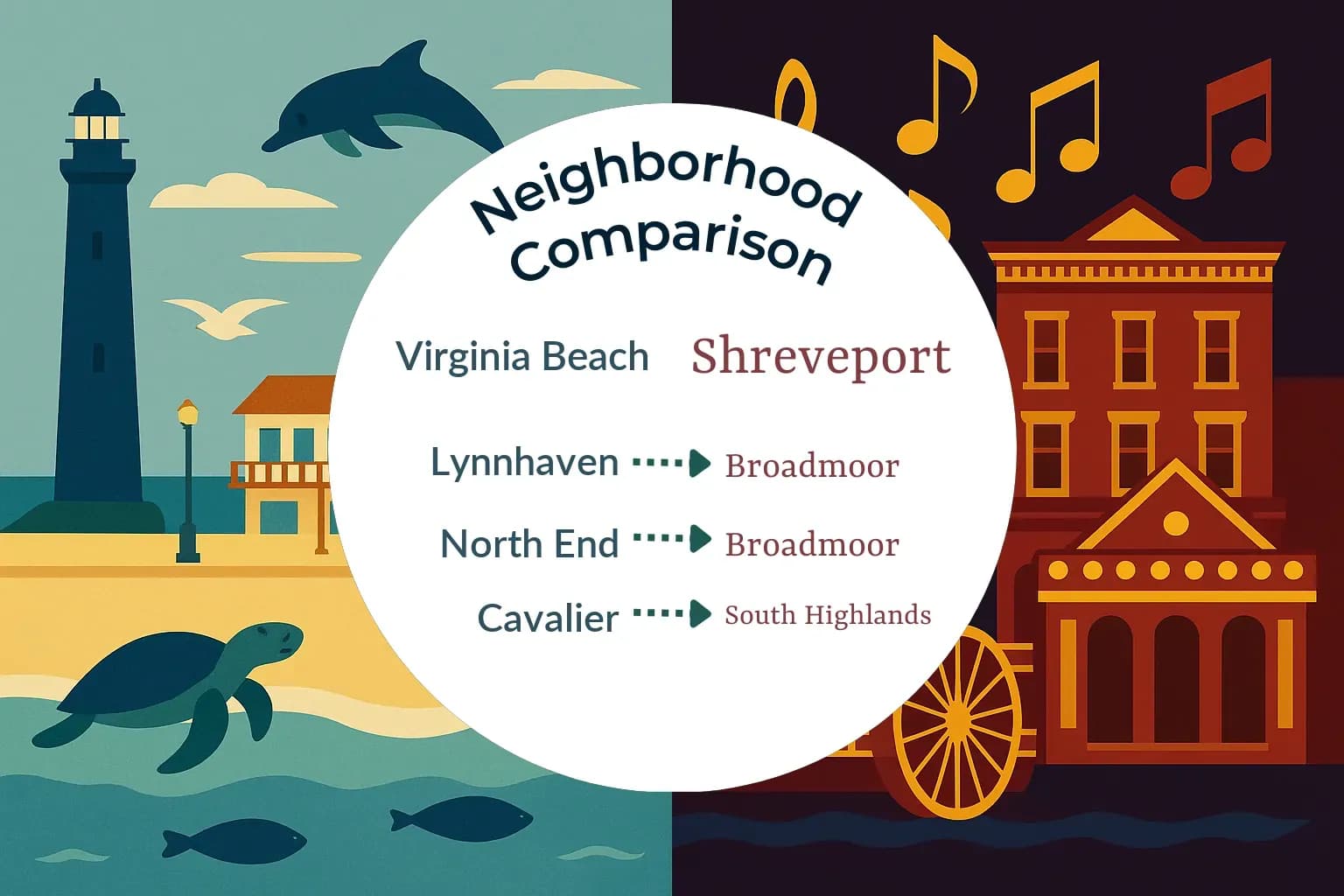 Virginia Beach vs Shreveport Neighborhood Comparison