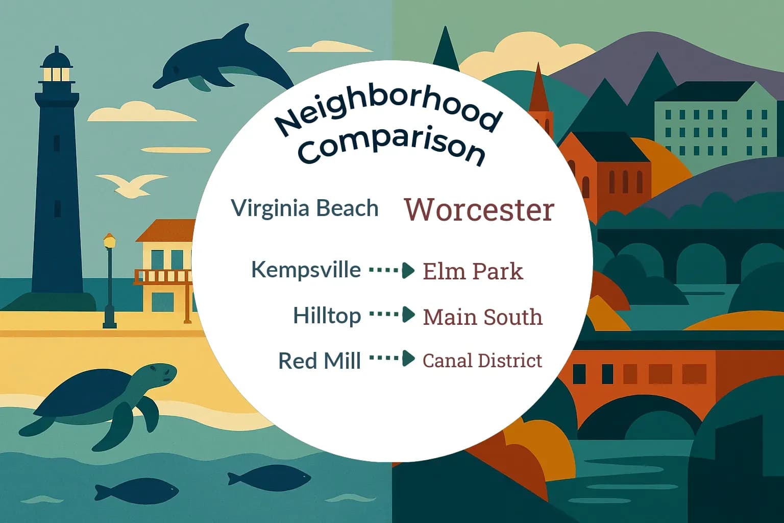 Virginia Beach vs Worcester Neighborhood Comparison