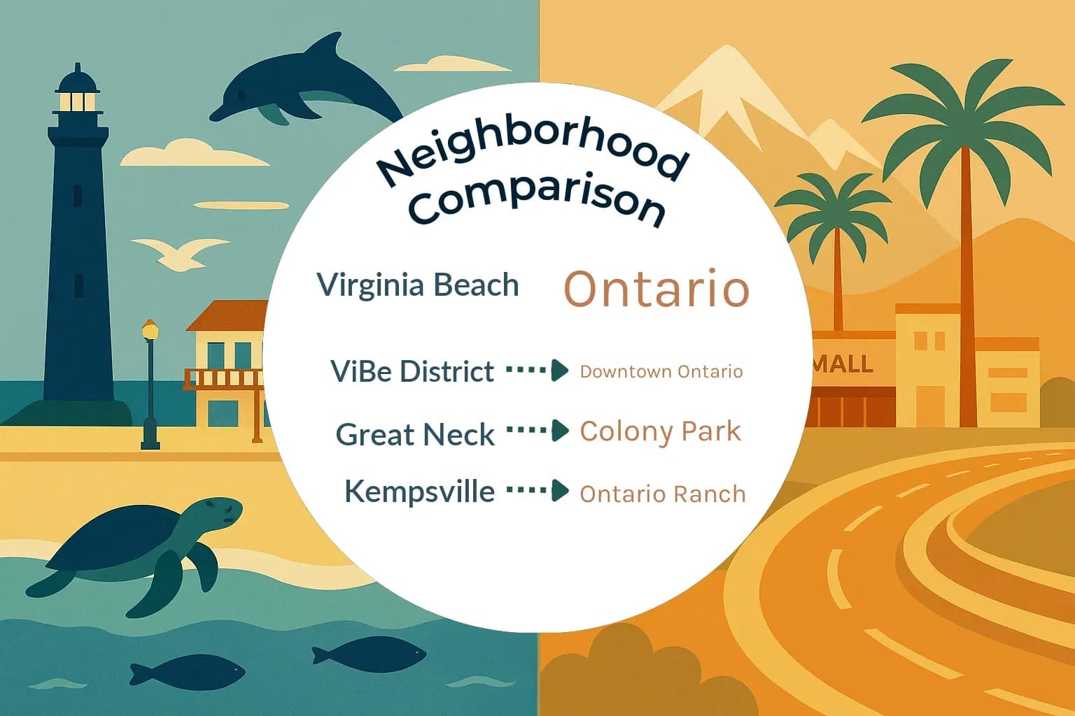 Virginia Beach vs Ontario Neighborhood Comparison