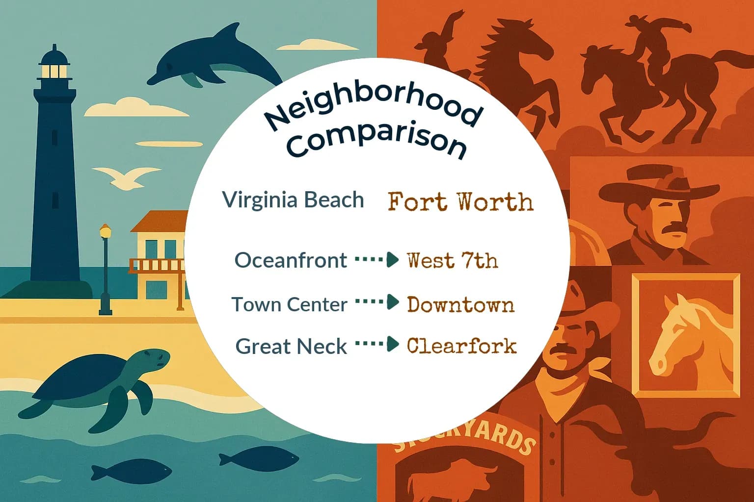 Virginia Beach vs Fort Worth Neighborhood Comparison