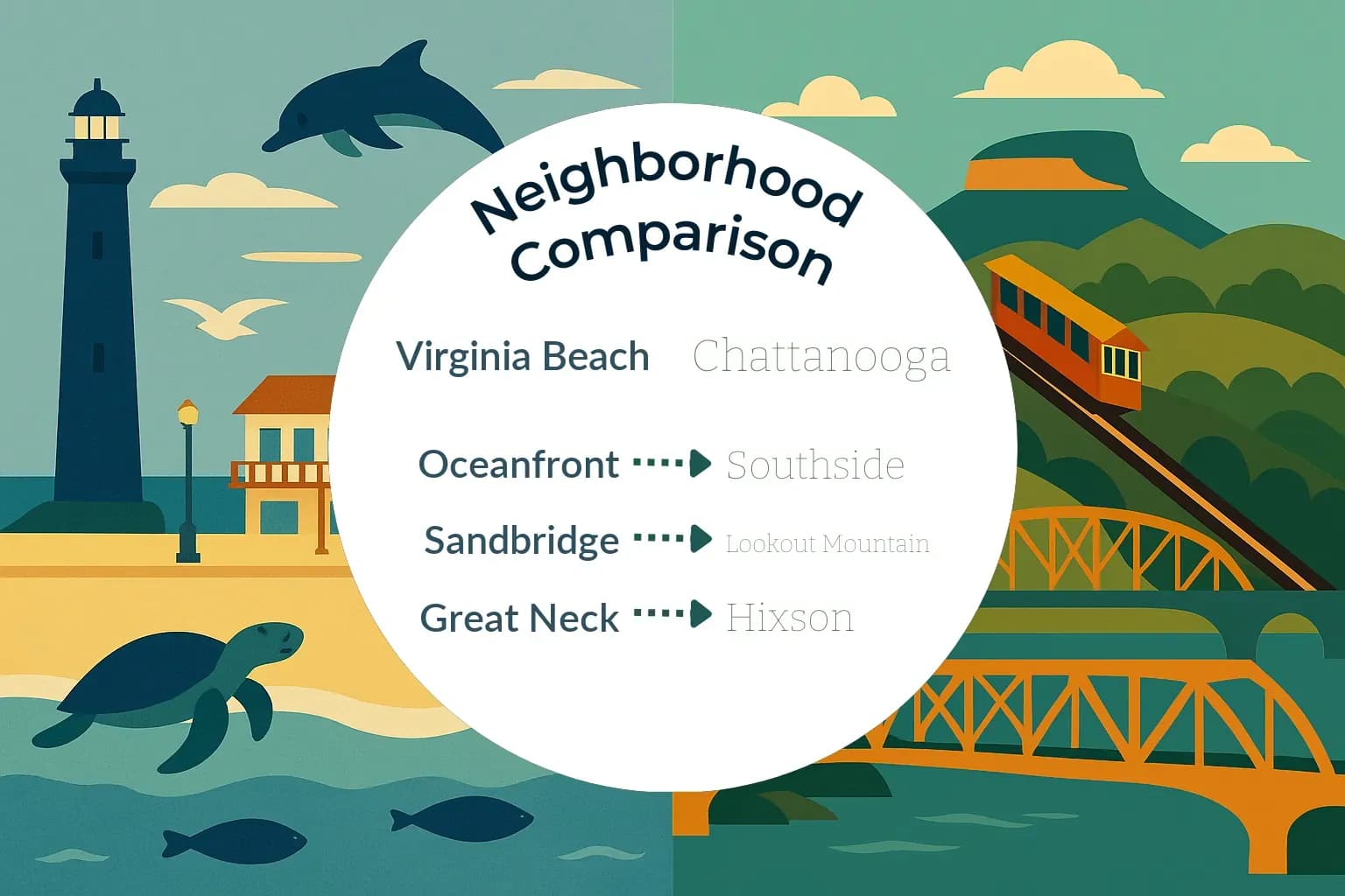 Virginia Beach vs Chattanooga Neighborhood Comparison