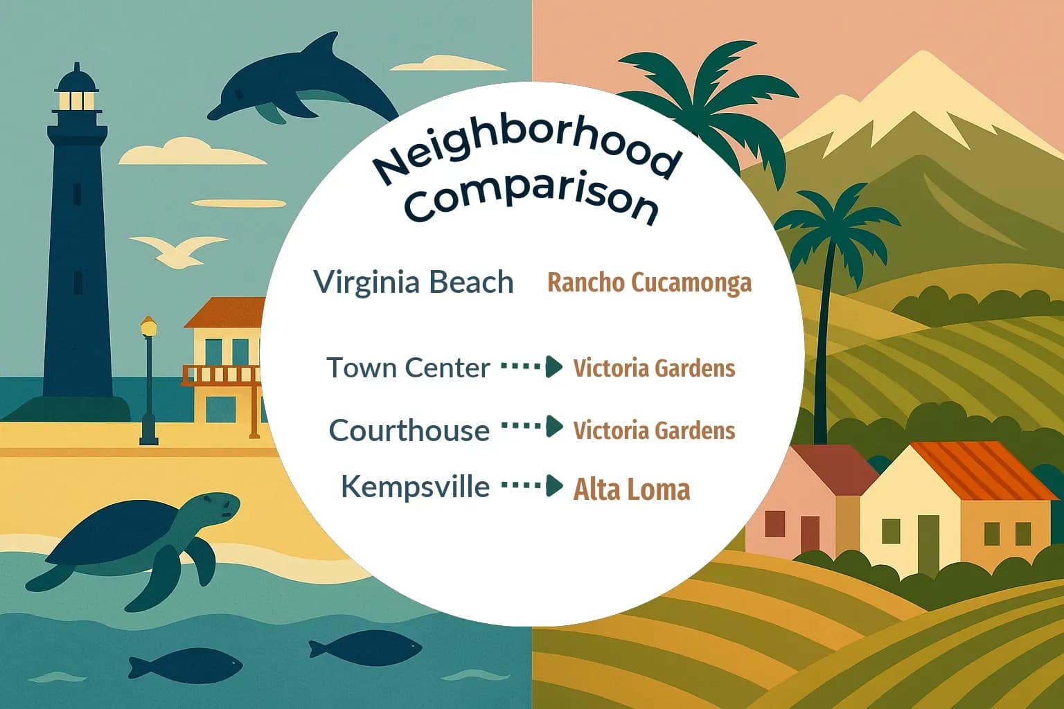 Virginia Beach vs Rancho Cucamonga Neighborhood Comparison
