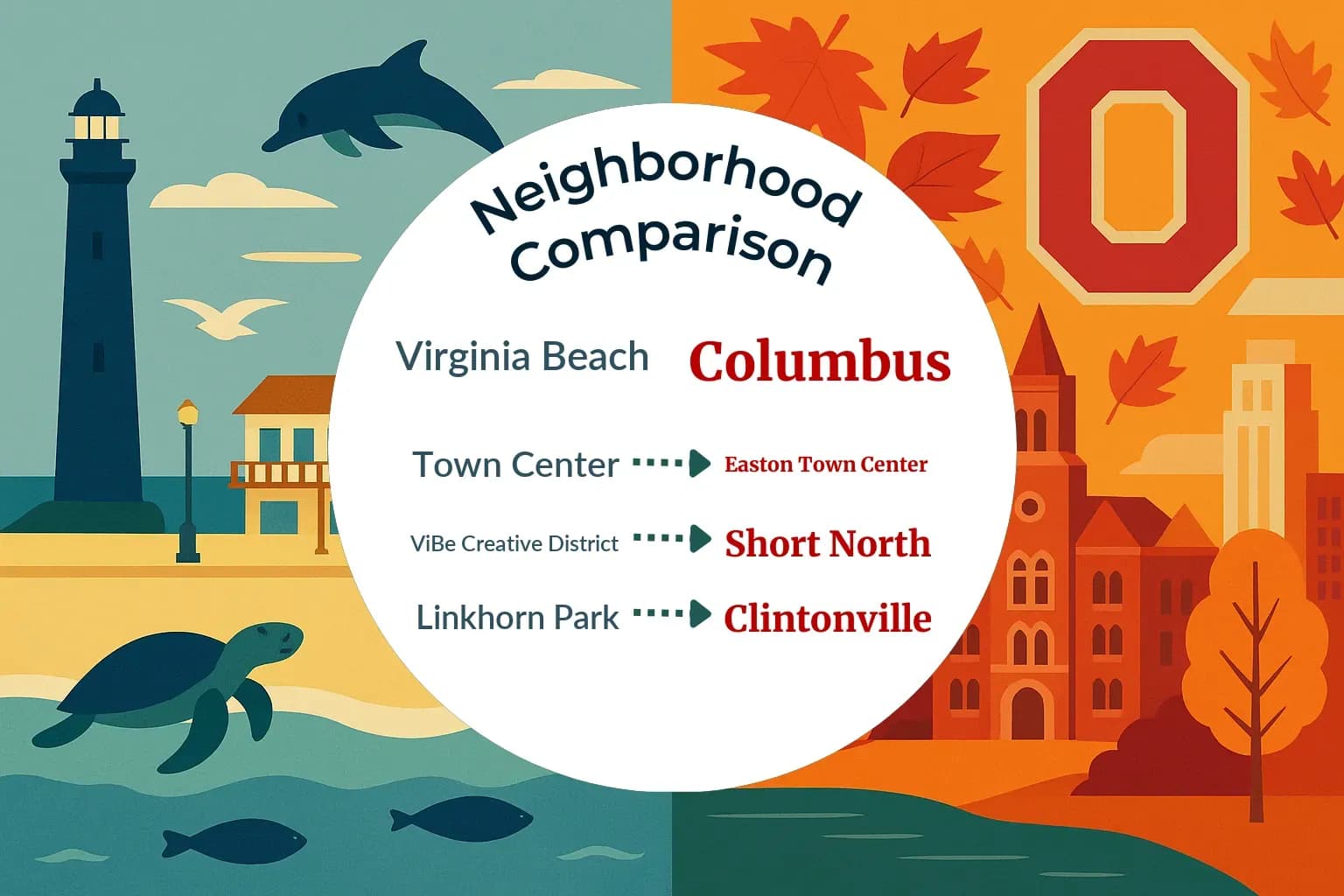 Virginia Beach vs Columbus Neighborhood Comparison