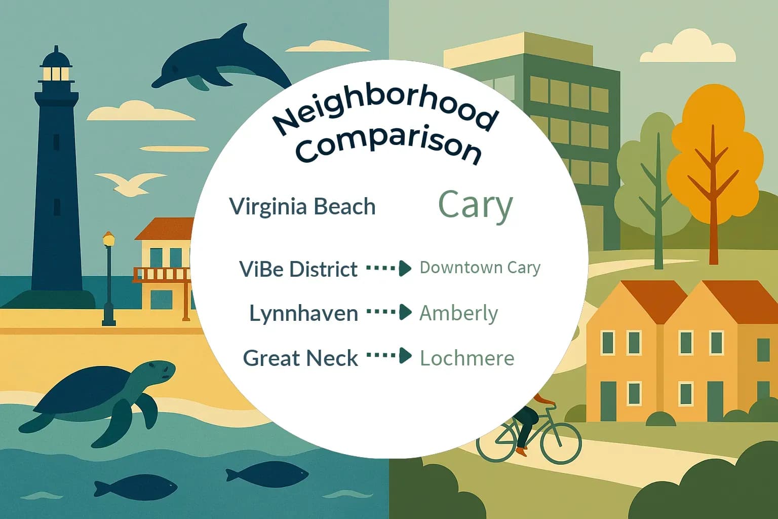 Virginia Beach vs Cary Neighborhood Comparison