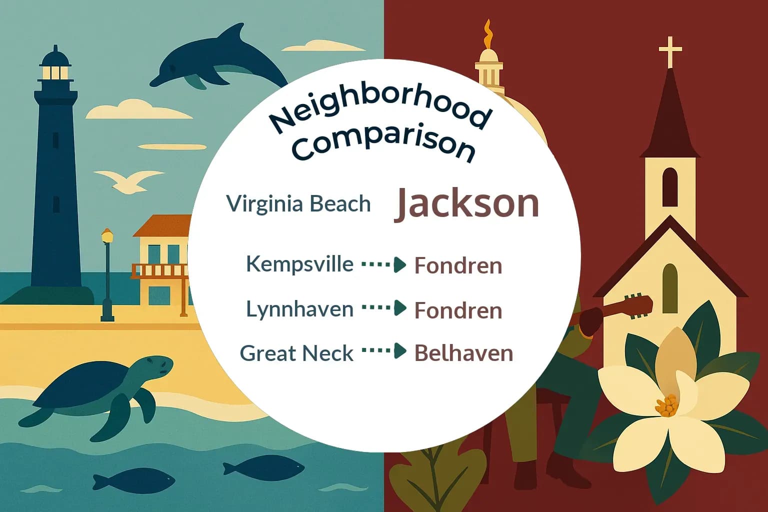 Virginia Beach vs Jackson Neighborhood Comparison