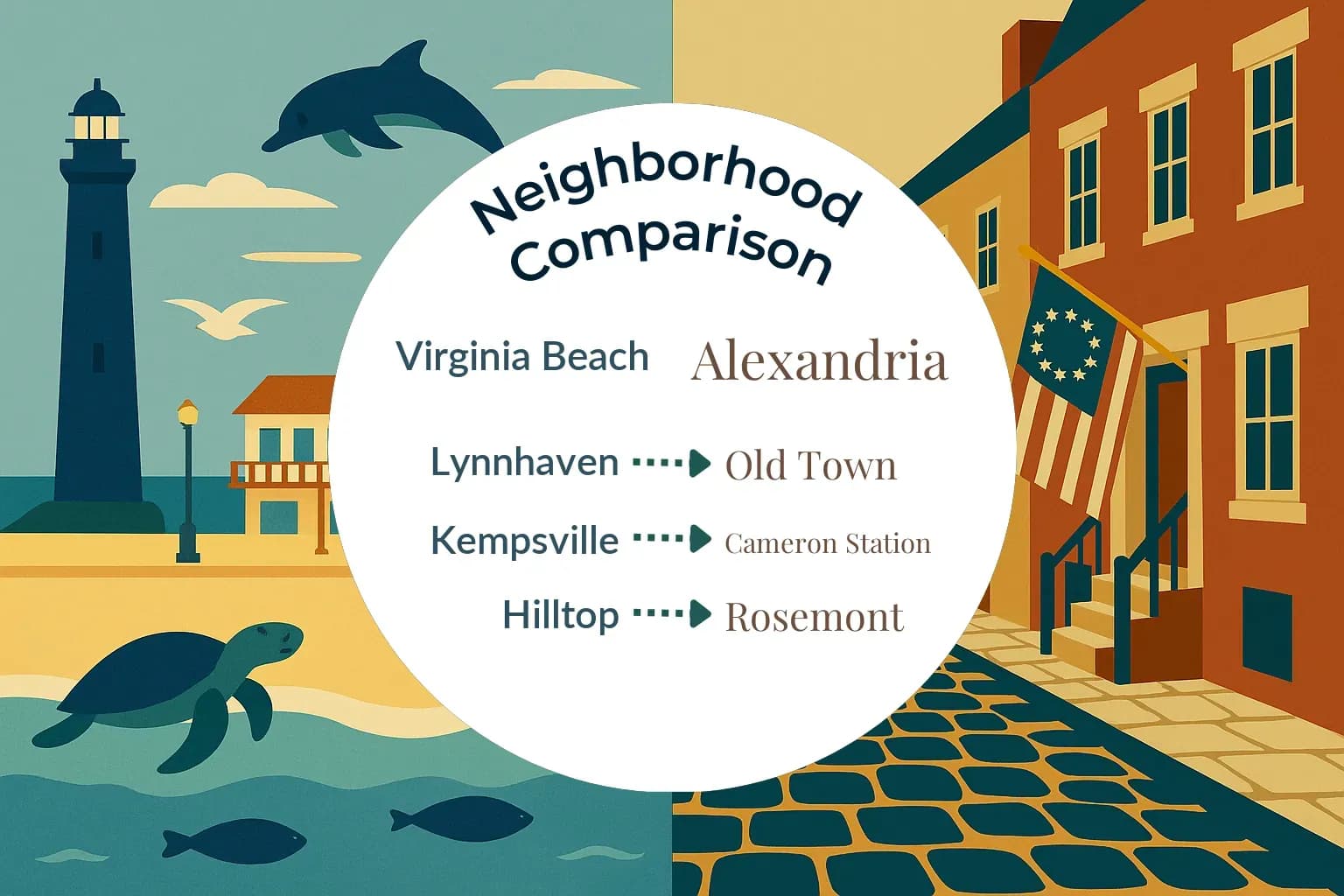 Virginia Beach vs Alexandria Neighborhood Comparison