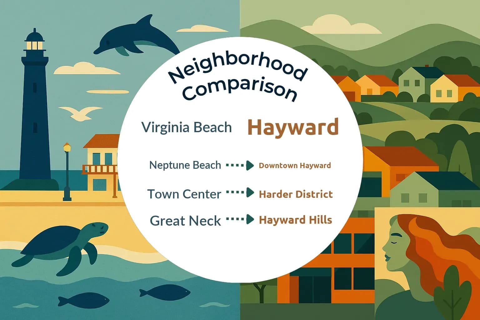 Virginia Beach vs Hayward Neighborhood Comparison