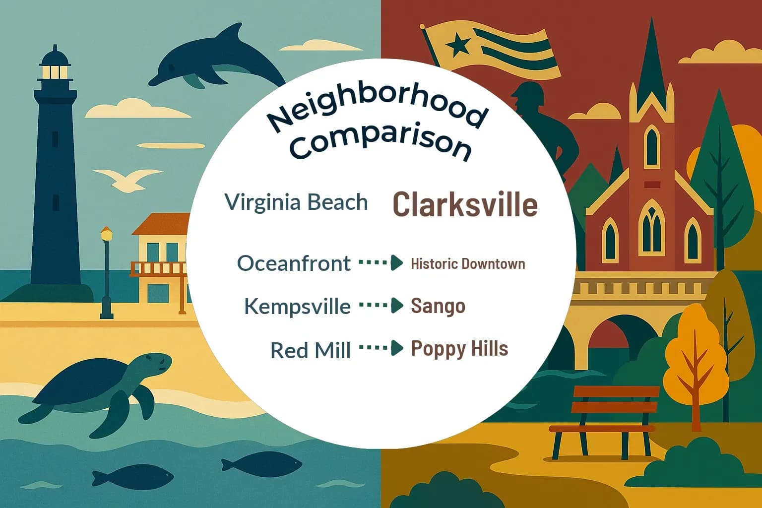 Virginia Beach vs Clarksville Neighborhood Comparison