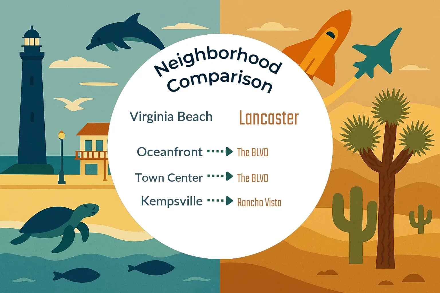 Virginia Beach vs Lancaster Neighborhood Comparison