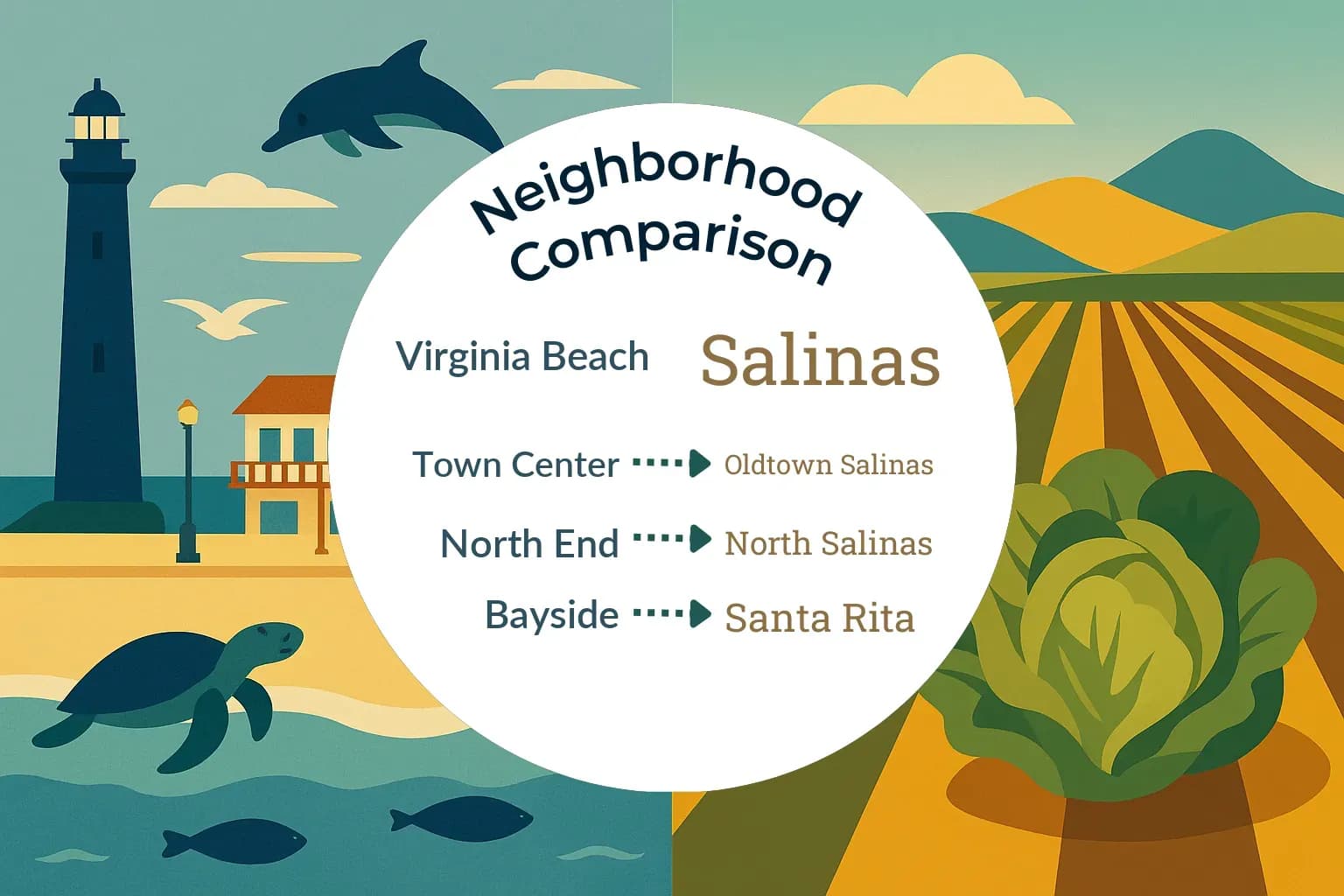 Virginia Beach vs Salinas Neighborhood Comparison