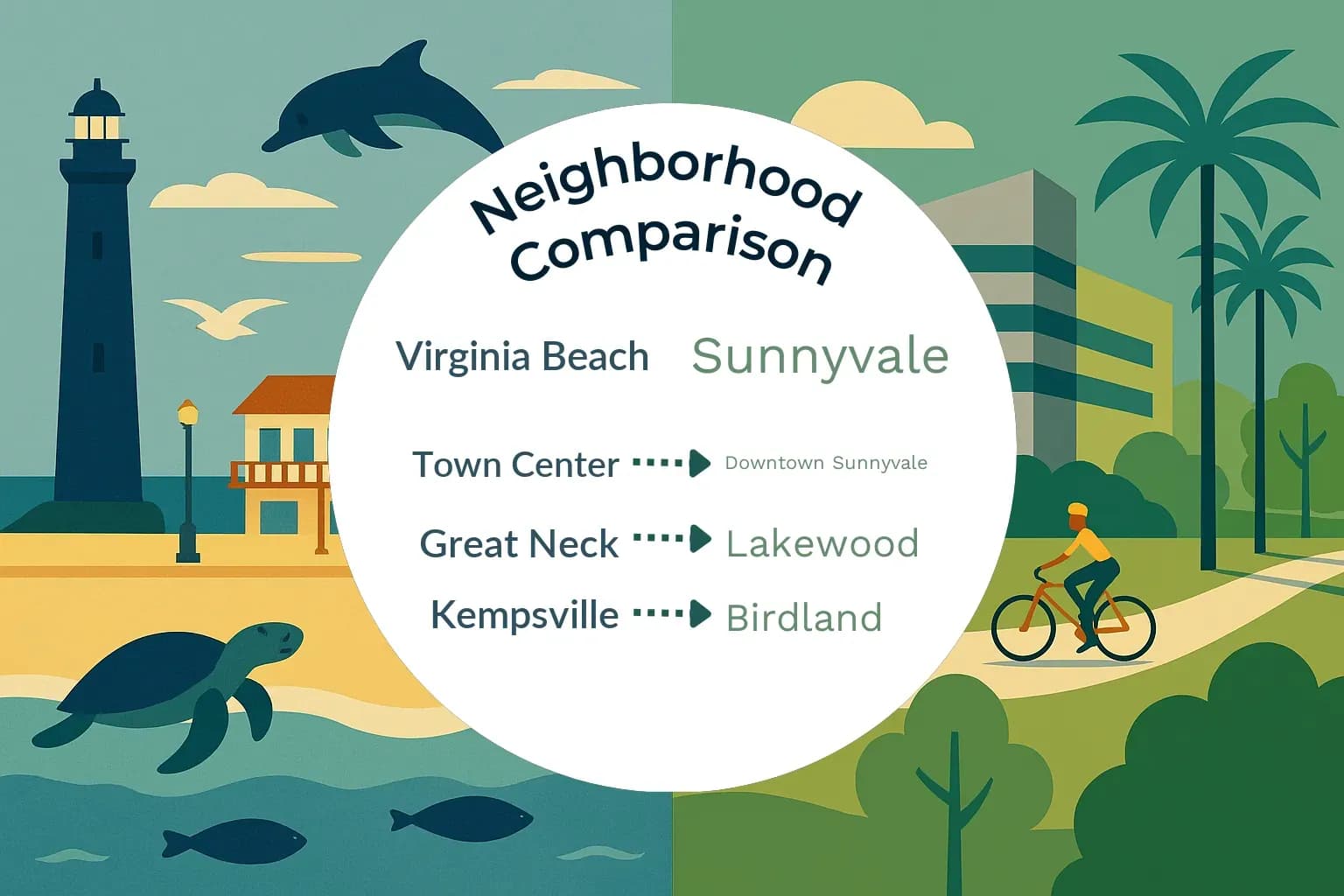 Virginia Beach vs Sunnyvale Neighborhood Comparison