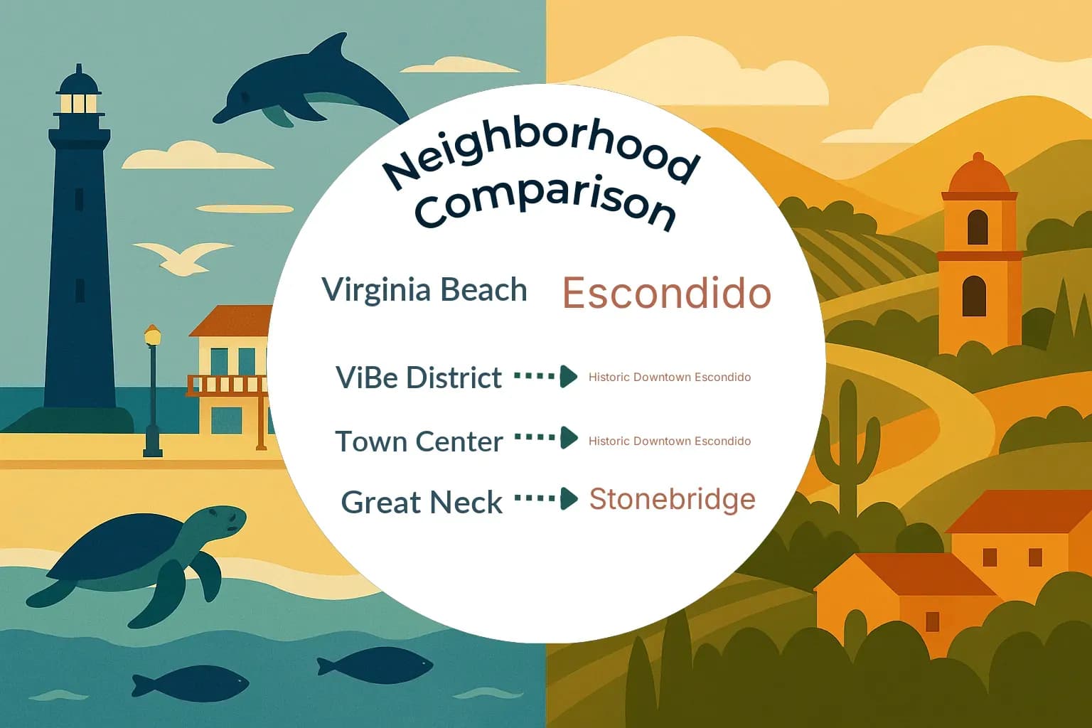 Virginia Beach vs Escondido Neighborhood Comparison