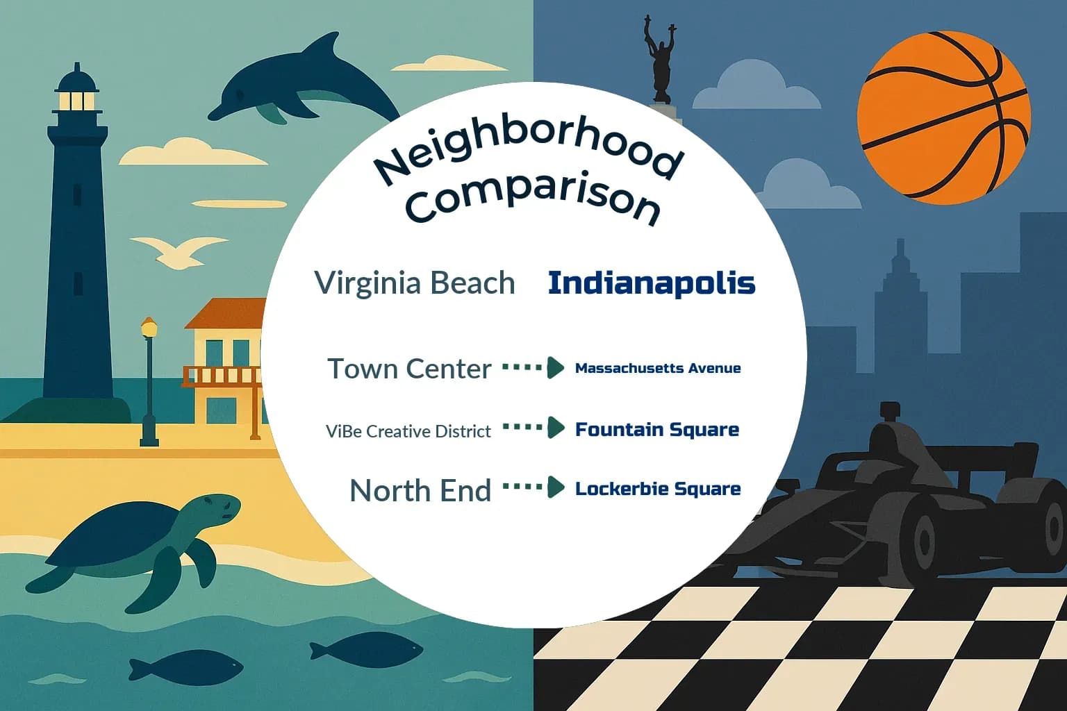 Virginia Beach vs Indianapolis Neighborhood Comparison