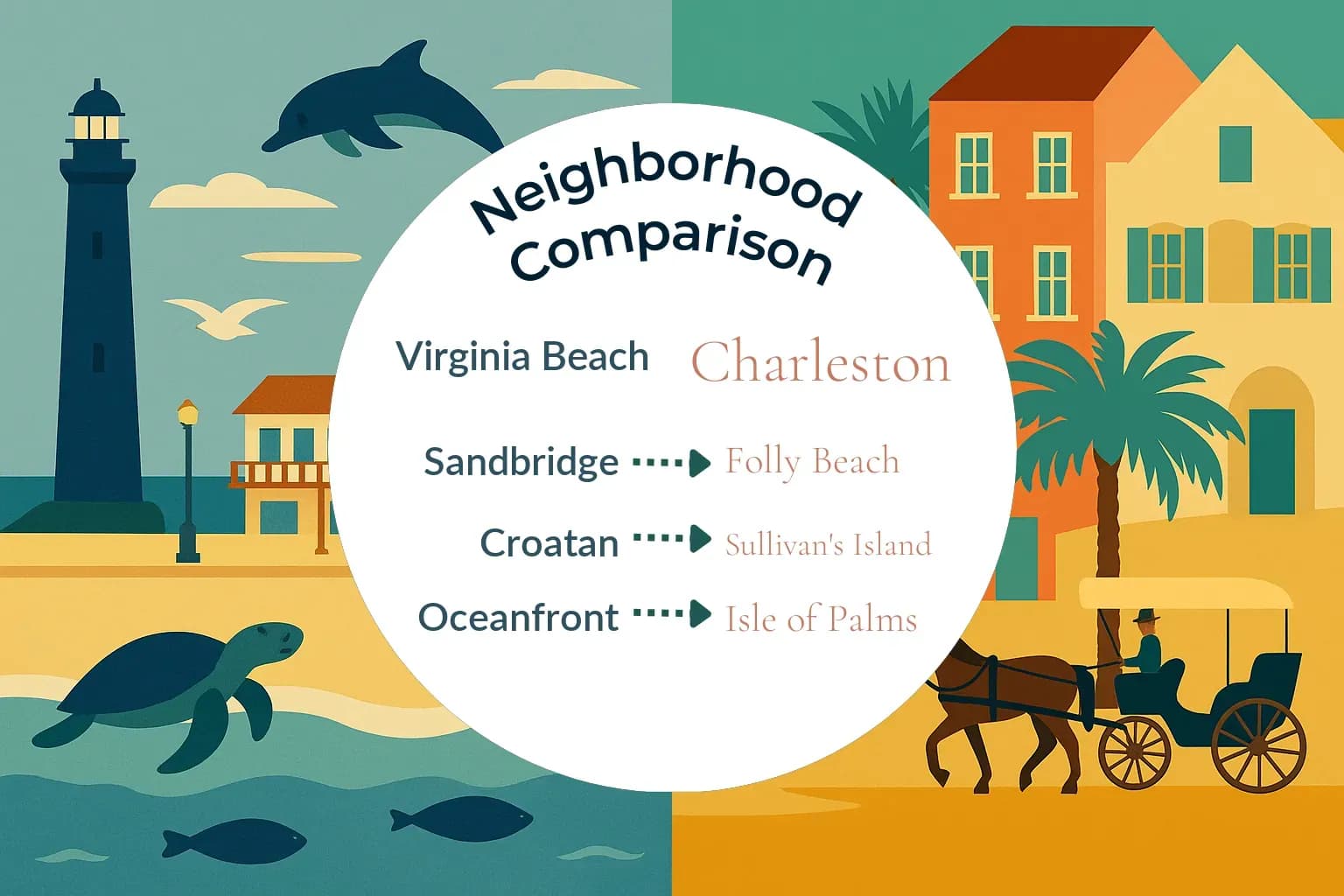 Virginia Beach vs Charleston Neighborhood Comparison