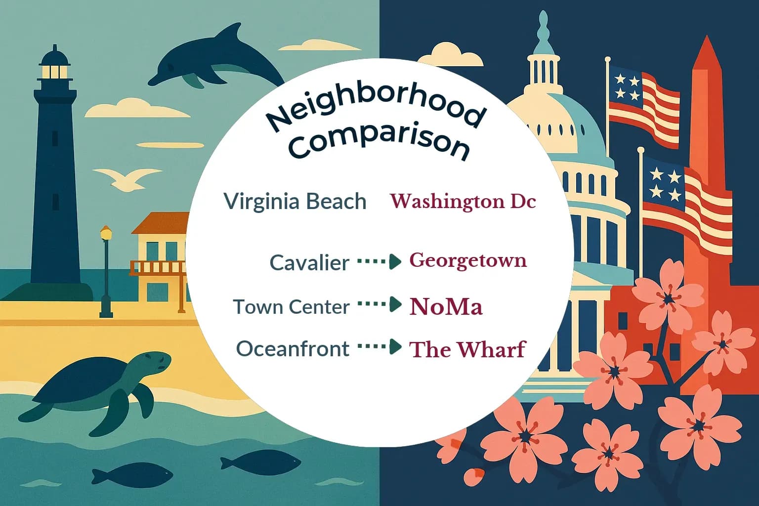 Virginia Beach vs Washington DC Neighborhood Comparison
