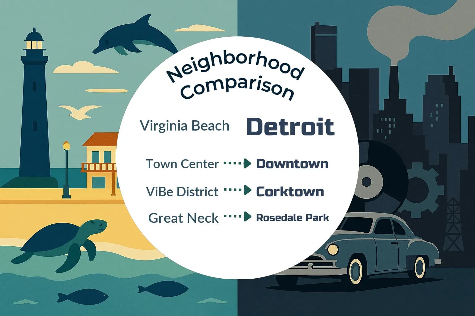 Virginia Beach vs Detroit Neighborhood Comparison