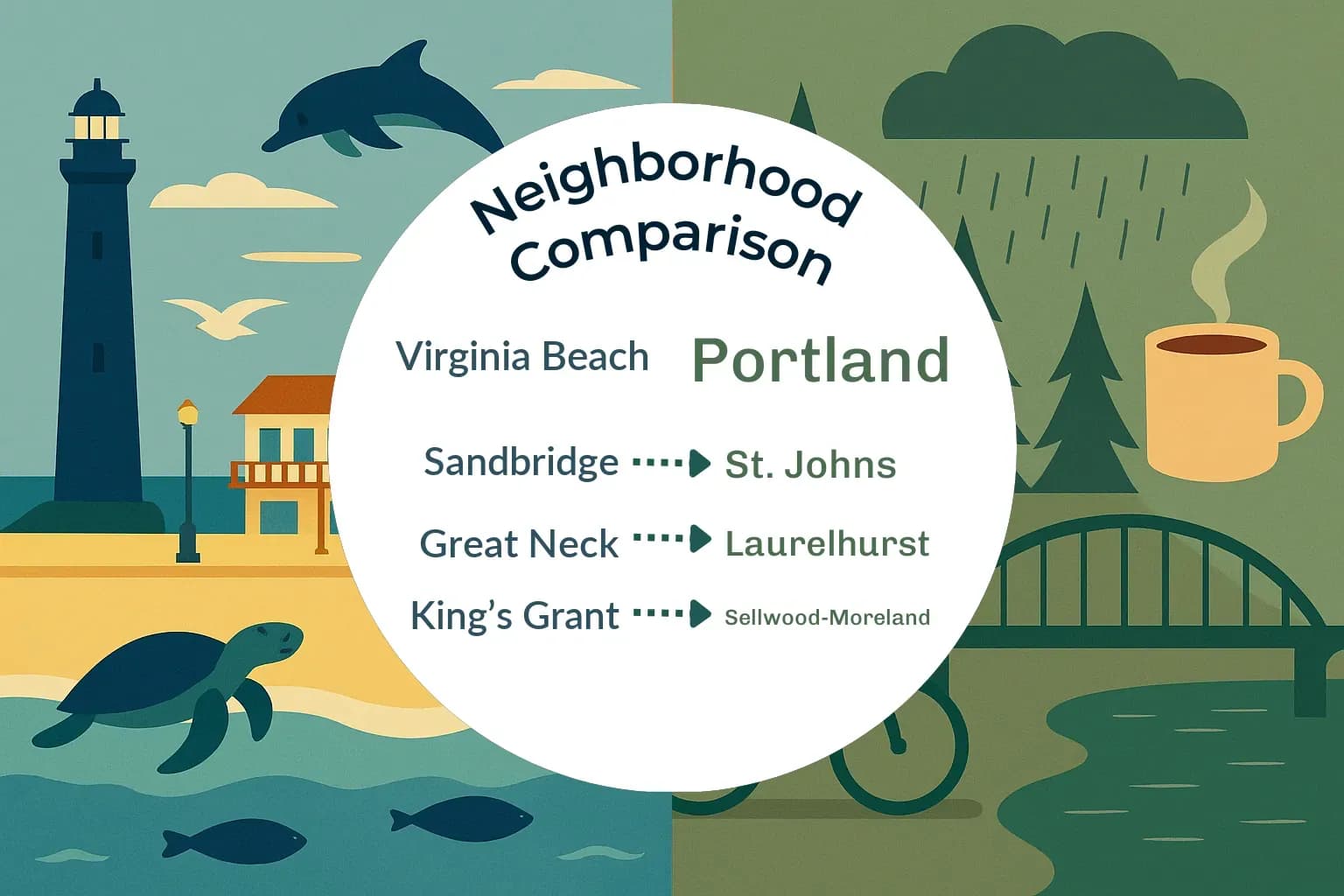 Virginia Beach vs Portland Neighborhood Comparison