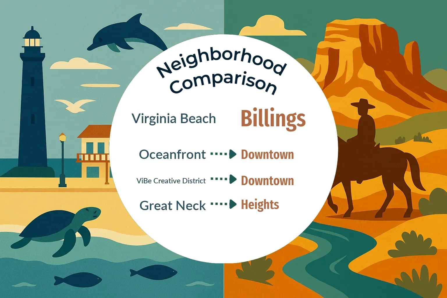 Virginia Beach vs Billings Neighborhood Comparison