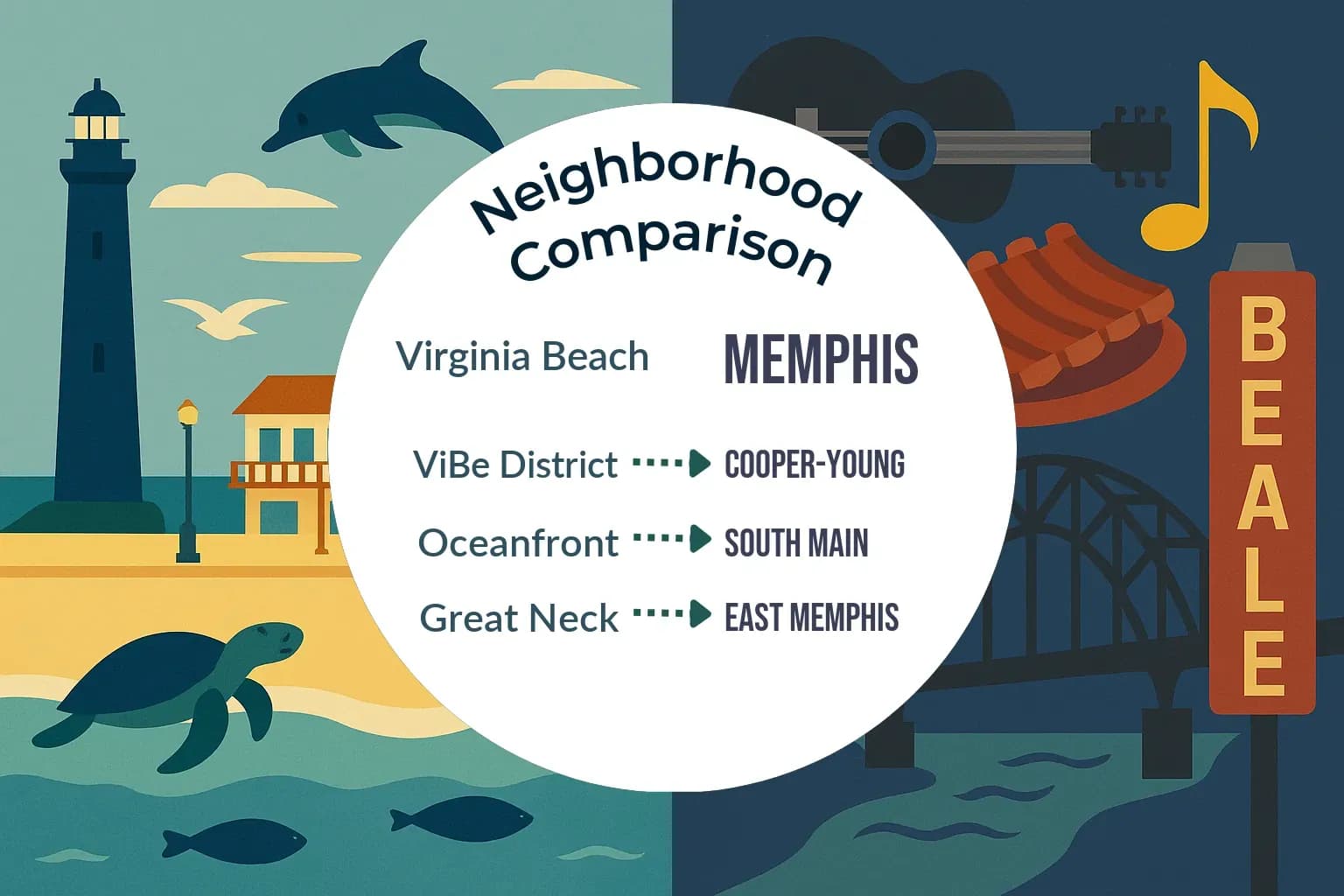 Virginia Beach vs Memphis Neighborhood Comparison