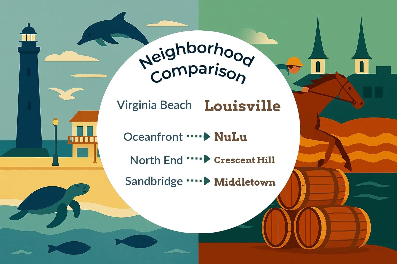 Virginia Beach vs Louisville Neighborhood Comparison