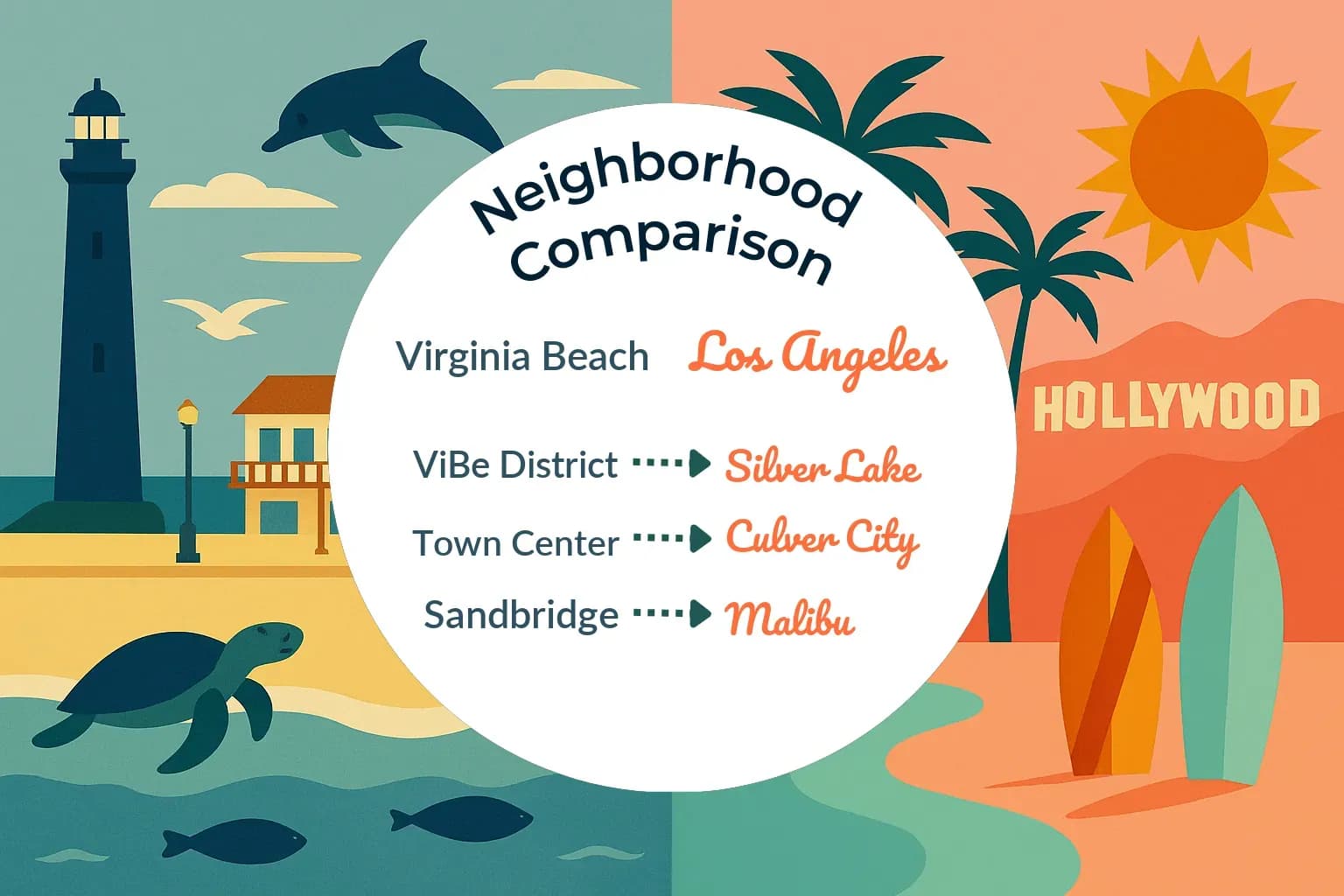 Virginia Beach vs Los Angeles Neighborhood Comparison