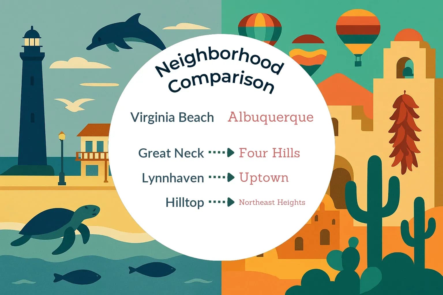 Virginia Beach vs Albuquerque Neighborhood Comparison