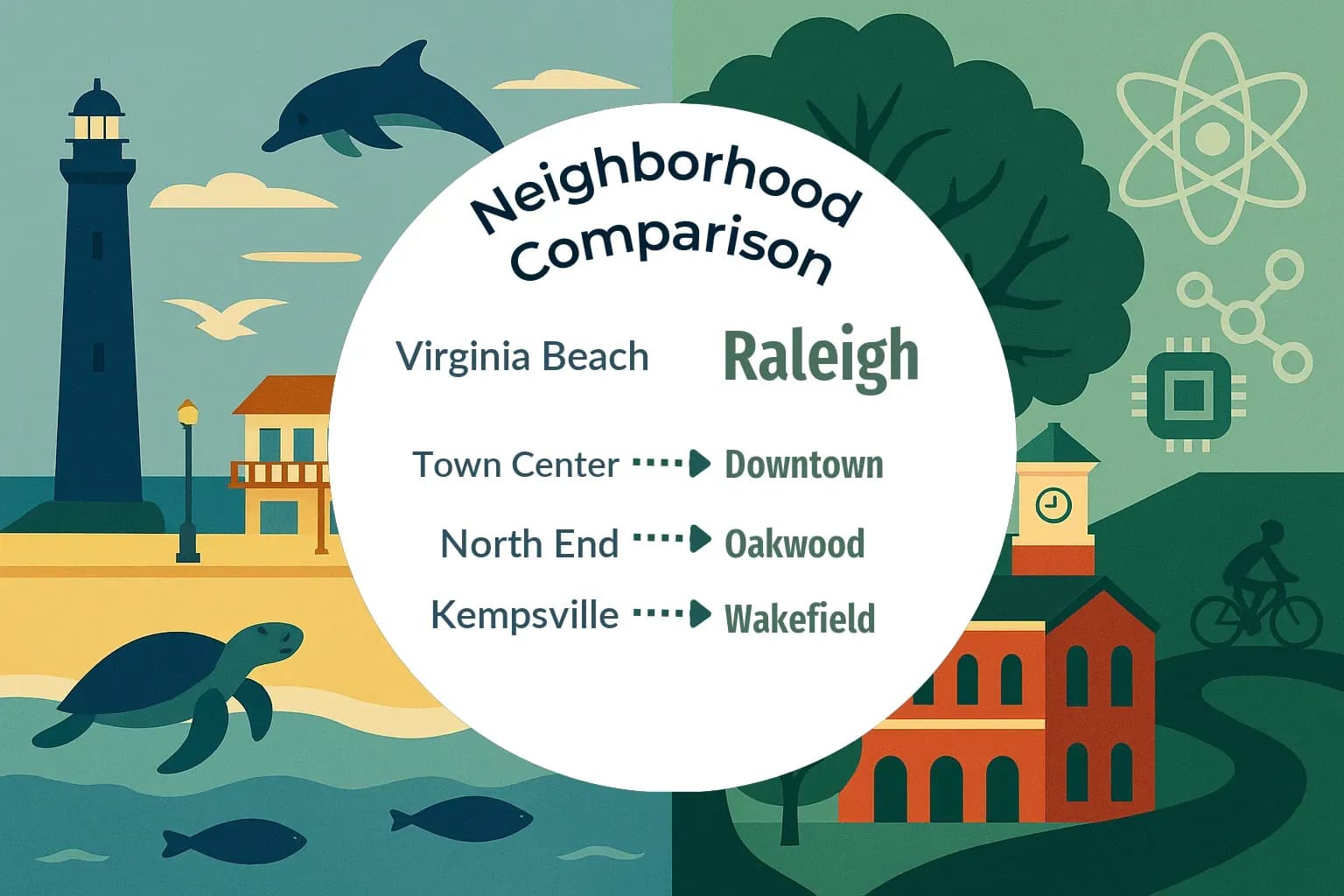 Virginia Beach vs Raleigh Neighborhood Comparison