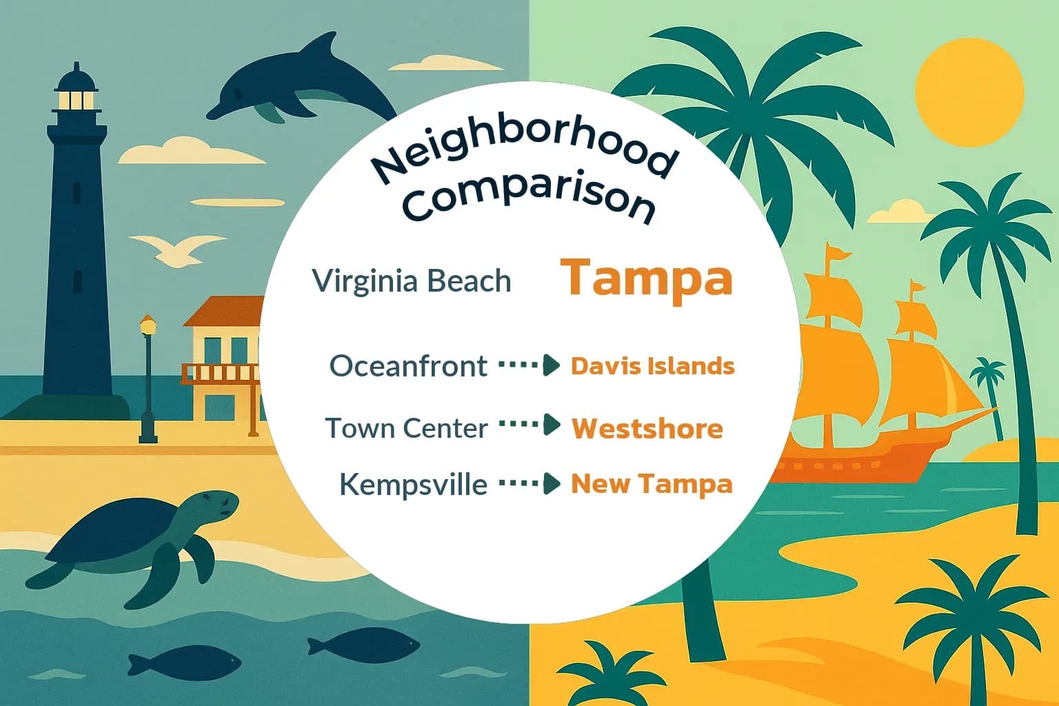 Virginia Beach vs Tampa Neighborhood Comparison