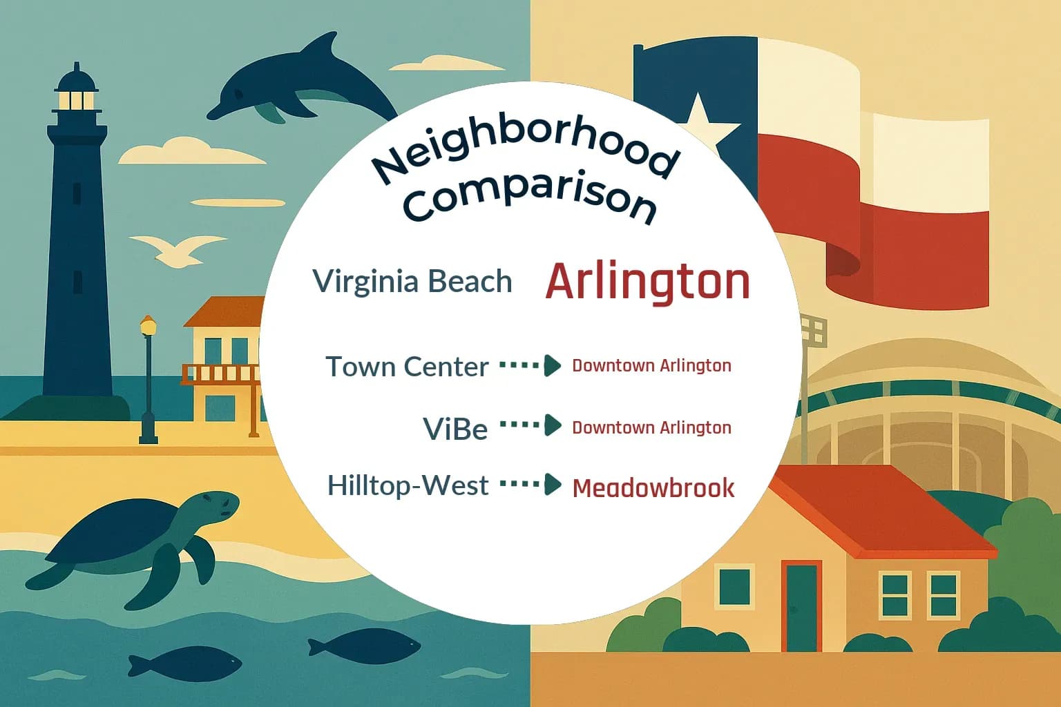 Virginia Beach vs Arlington Neighborhood Comparison