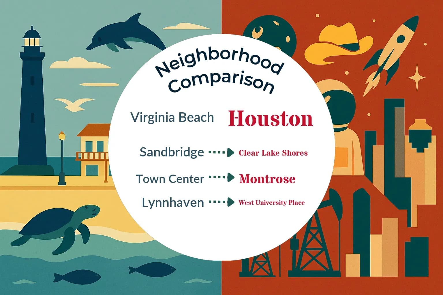 Virginia Beach vs Houston Neighborhood Comparison