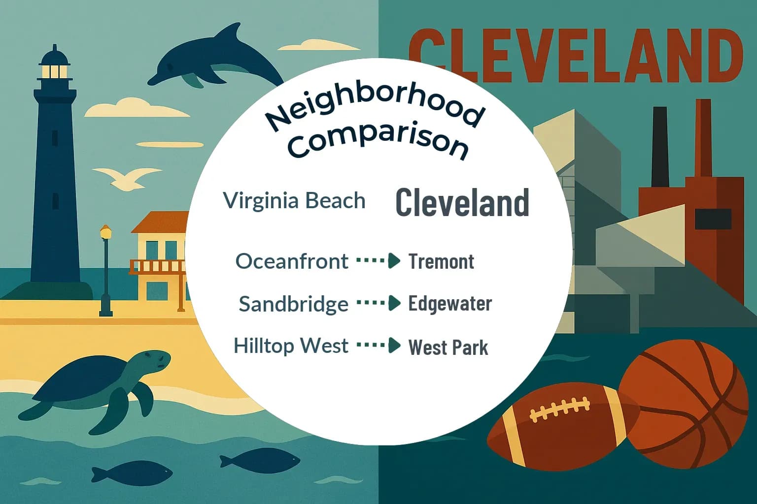 Virginia Beach vs Cleveland Neighborhood Comparison
