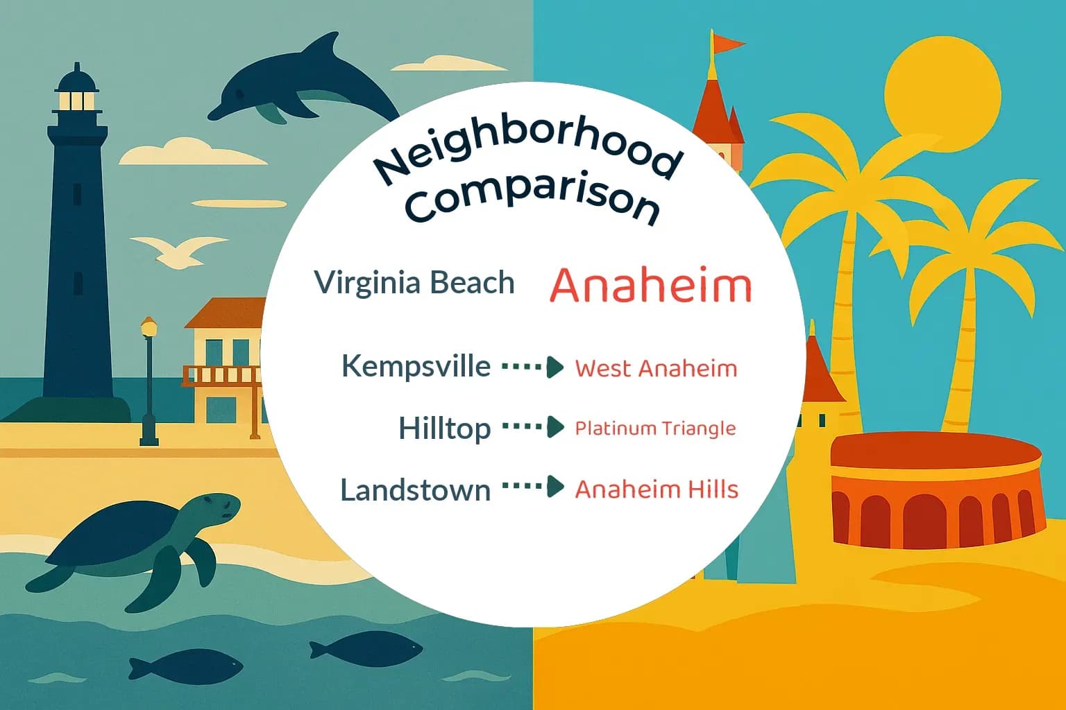 Virginia Beach vs Anaheim Neighborhood Comparison