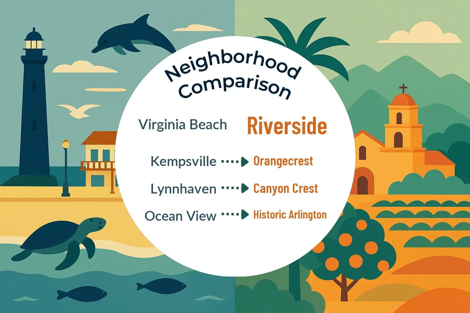 Virginia Beach vs Riverside Neighborhood Comparison