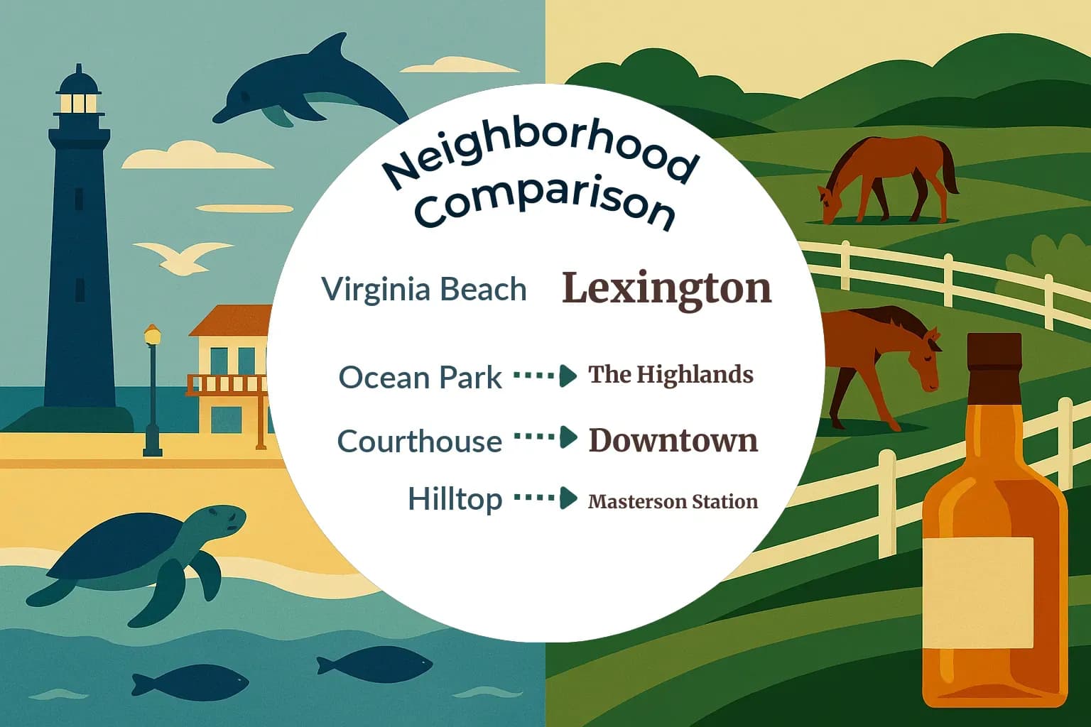 Virginia Beach vs Lexington Neighborhood Comparison