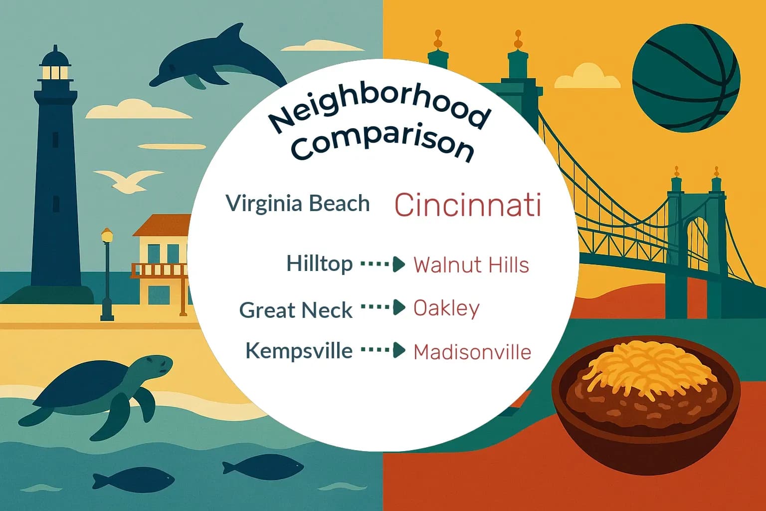 Virginia Beach vs Cincinnati Neighborhood Comparison