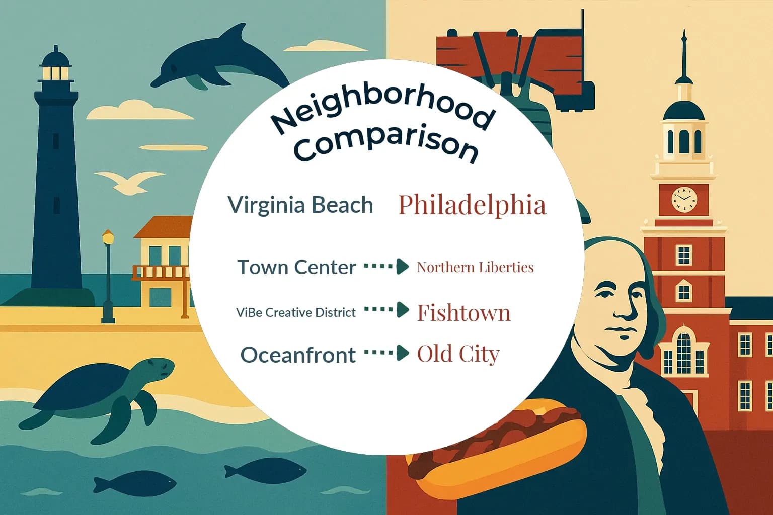 Virginia Beach vs Philadelphia Neighborhood Comparison