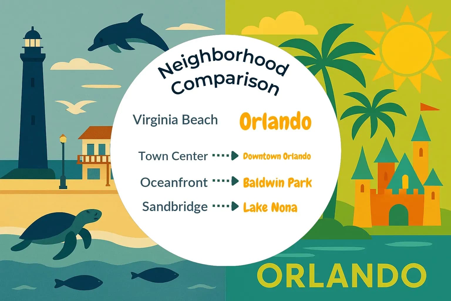 Virginia Beach vs Orlando Neighborhood Comparison