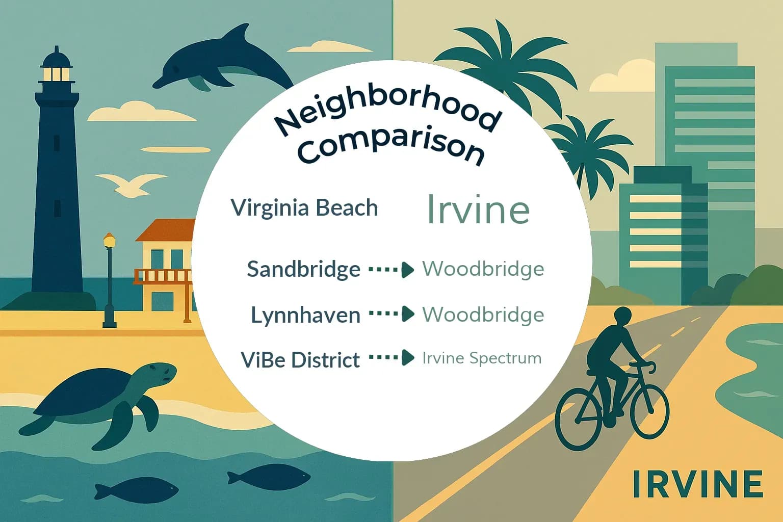 Virginia Beach vs Irvine Neighborhood Comparison