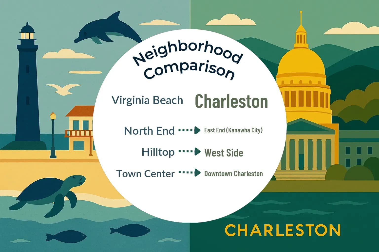Virginia Beach vs Charleston Neighborhood Comparison