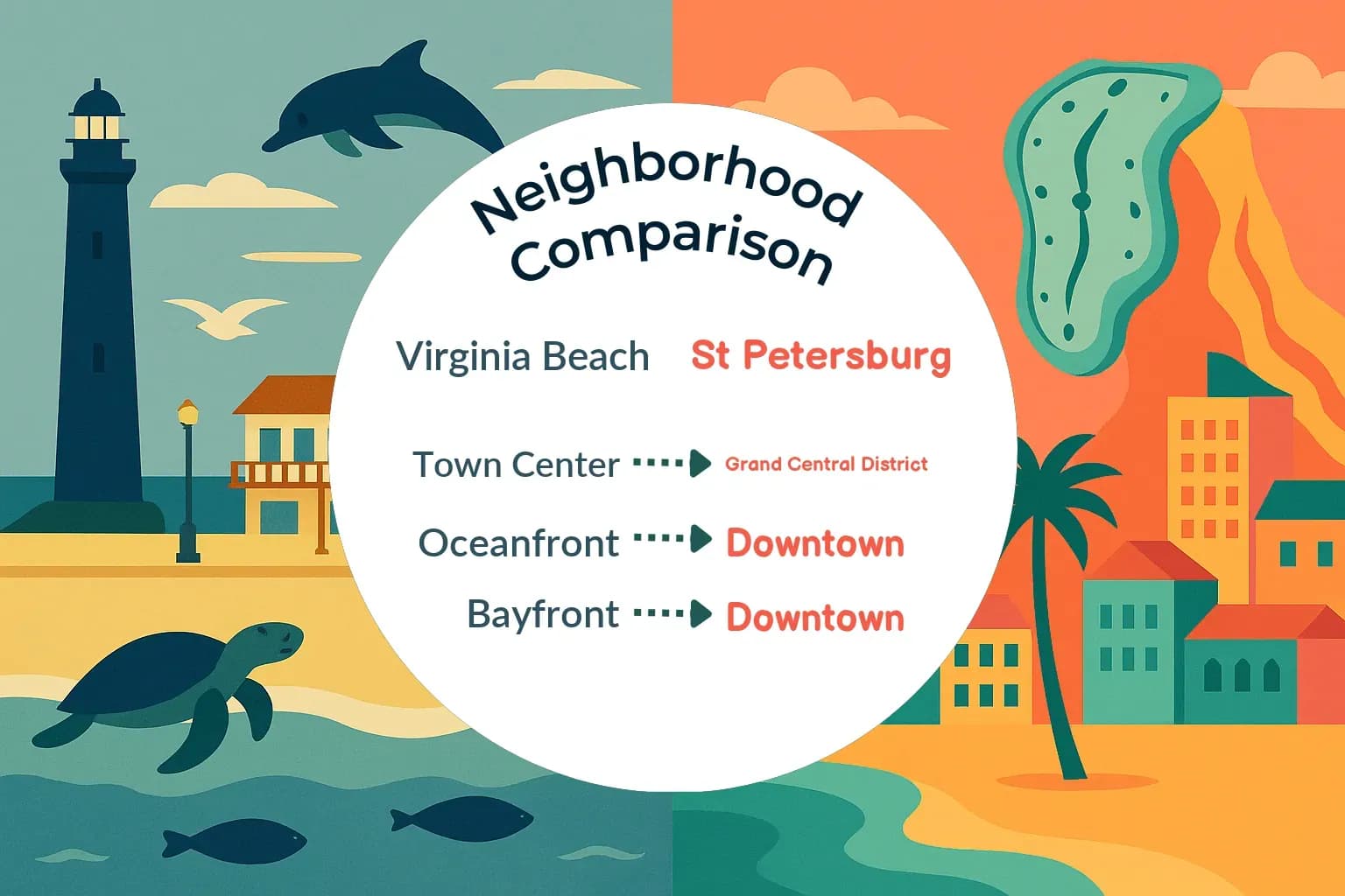 Virginia Beach vs St. Petersburg Neighborhood Comparison