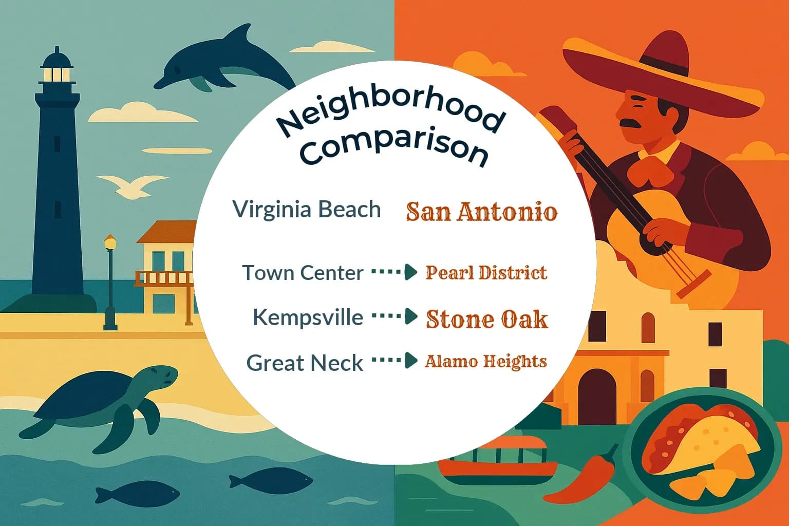 Virginia Beach vs San Antonio Neighborhood Comparison