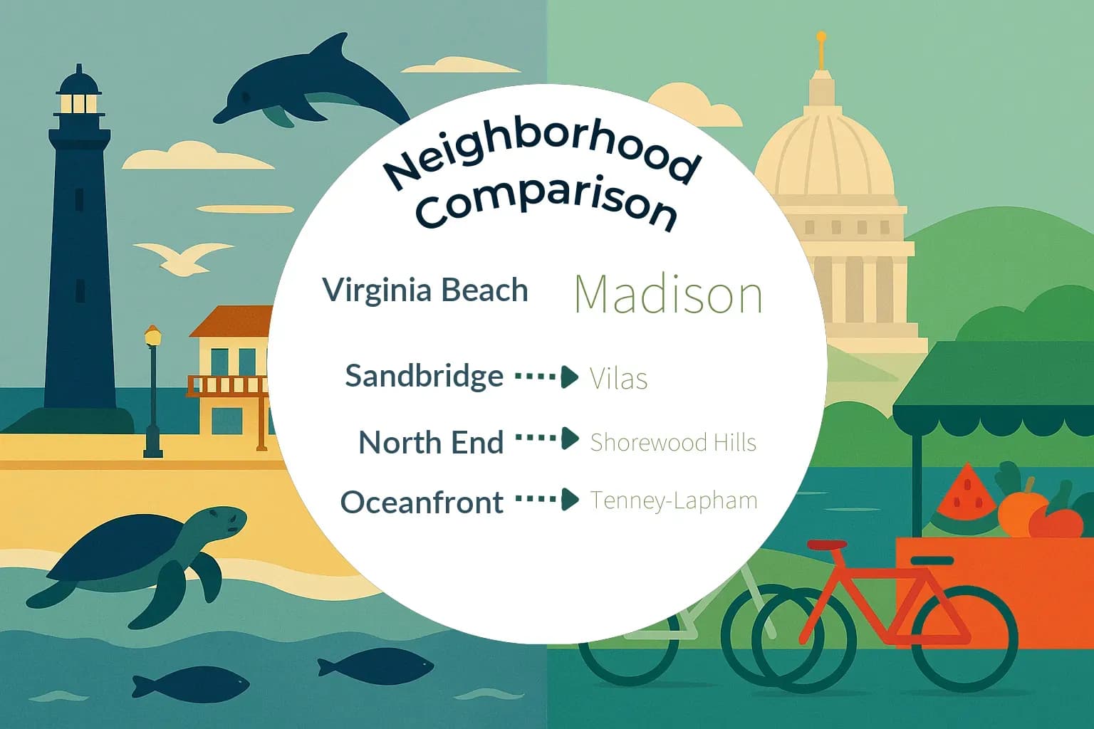 Virginia Beach vs Madison Neighborhood Comparison