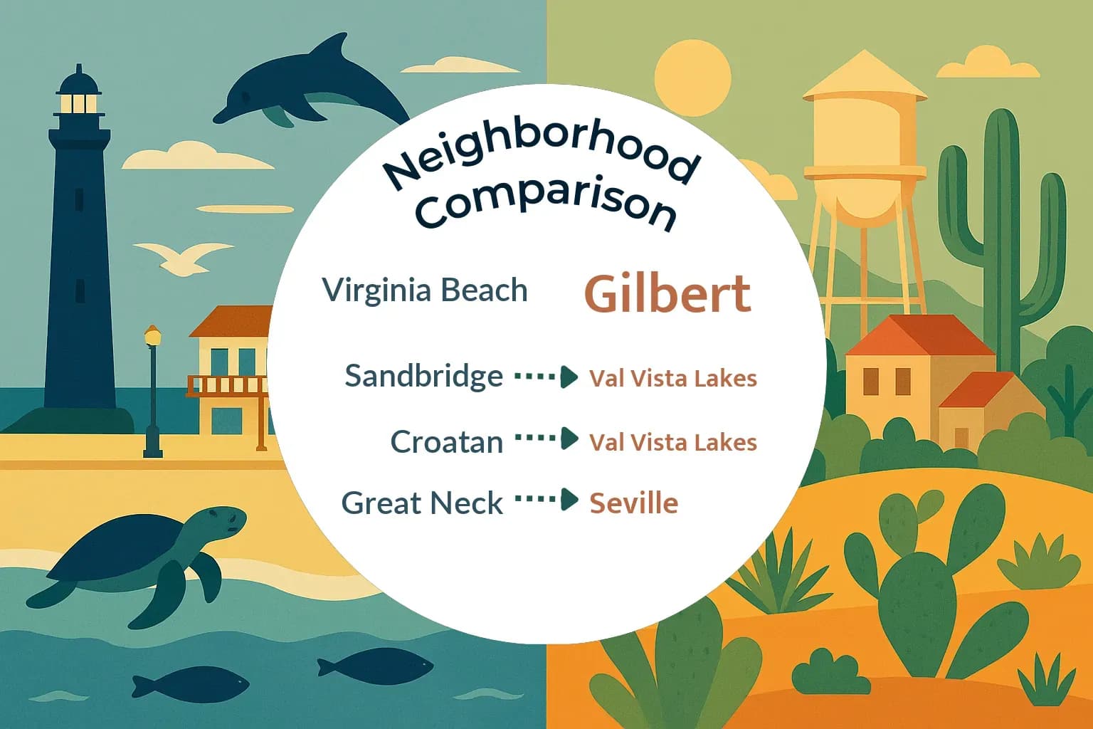 Virginia Beach vs Gilbert Neighborhood Comparison