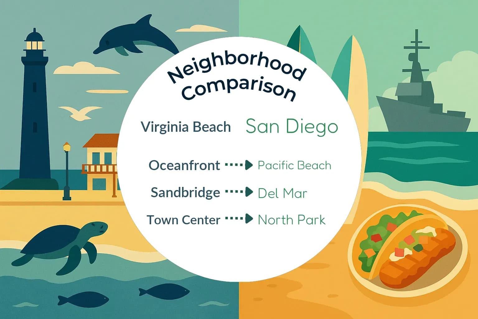 Virginia Beach vs San Diego Neighborhood Comparison