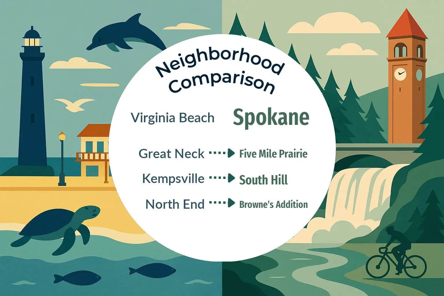 Virginia Beach vs Spokane Neighborhood Comparison